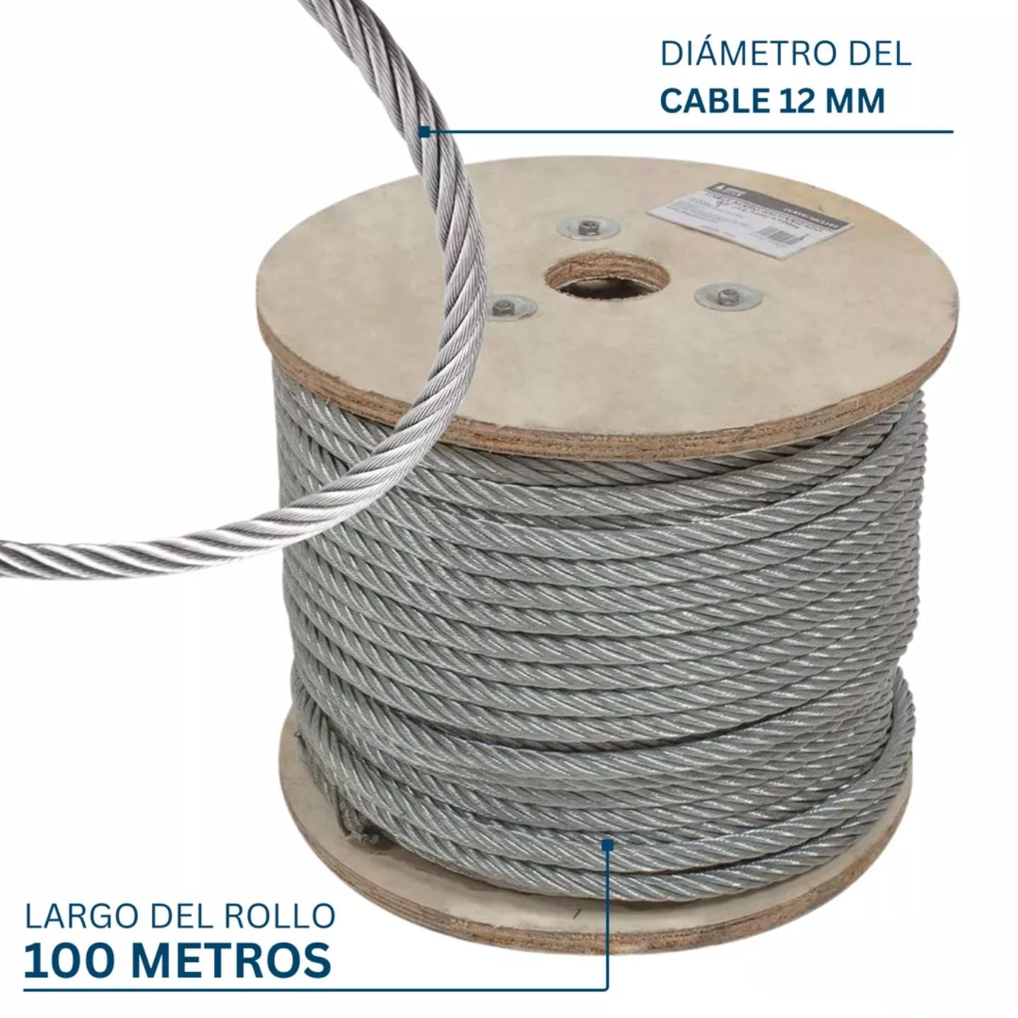 Piola De Acero Galvanizado 12 Mm 100 Metros Dicas – DICAS FERRETERIA
