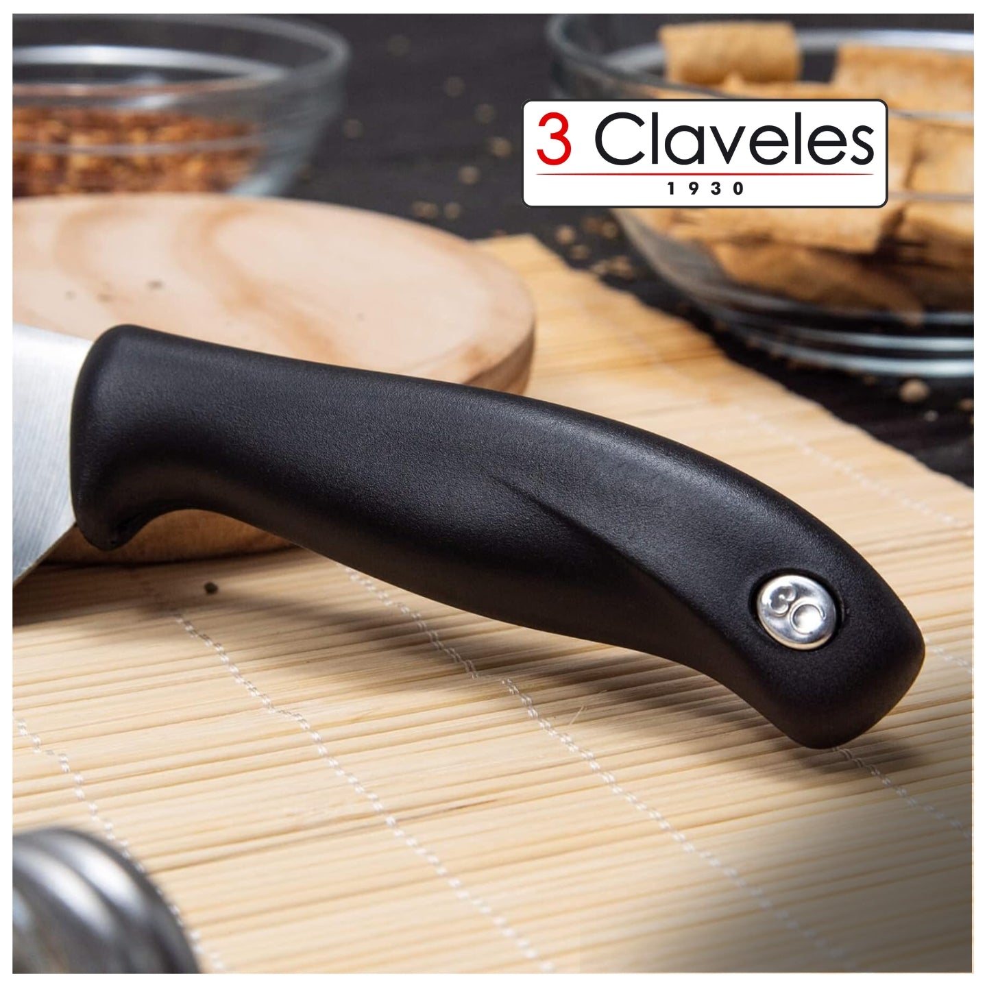 Cuchillo 3 Claveles Santoku Cocina Verduras Set De Tres – DICAS